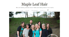 Desktop Screenshot of mapleleafhair.com