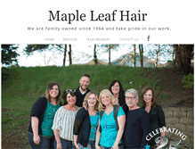 Tablet Screenshot of mapleleafhair.com